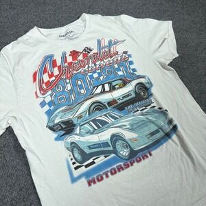 Chemistry Chevrolet Corvette T-Shirt Mens Large White Graphic Racing